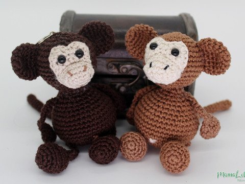 Affe Schlenkertier, Taschenbaumler - Häkelanleitung