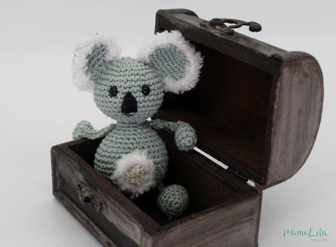 Koala Schlenkertier, Taschenbaumler - Häkelanleitung - Bild 5