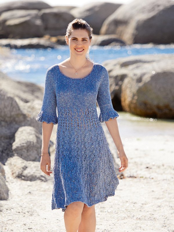 Strickanleitung: Beschwingtes Seidenkleid mit Retro-Charme