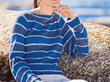 Strickanleitung: Effektvoller Streifenpulli im Raglanschnitt