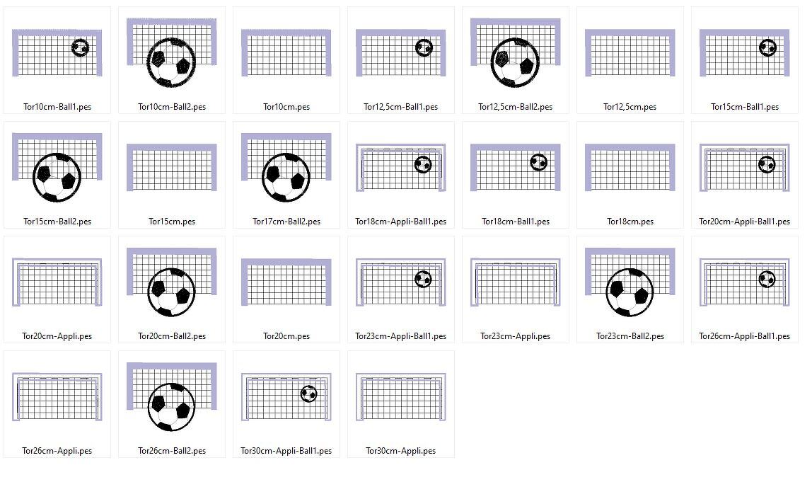 Fußball Tor Stickdatei - Bild 3