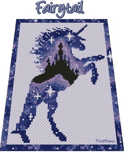 Häkelmuster * FAIRYTAIL * Grafik für C2C Decke