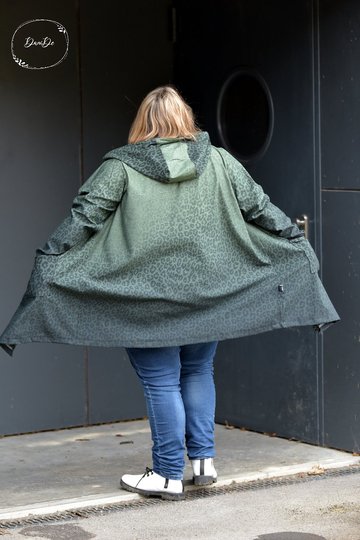 Schnittmuster lange Sweatjacke oder Cardigan mit Kapuze Damen Gr. 32 - 62