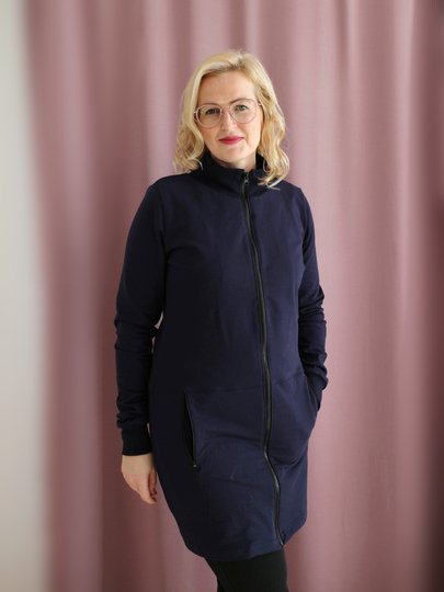 Schnittmuster lange Sweatjacke oder Cardigan mit Kapuze Damen Gr. 32 - 62