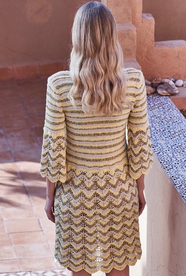 Strickanleitung: Strickkleid im Zackenmuster