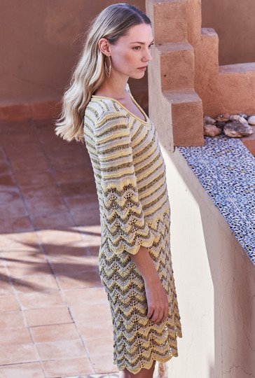 Strickanleitung: Strickkleid im Zackenmuster