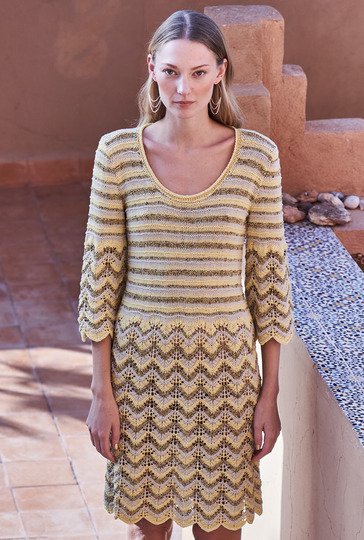 Strickanleitung: Strickkleid im Zackenmuster