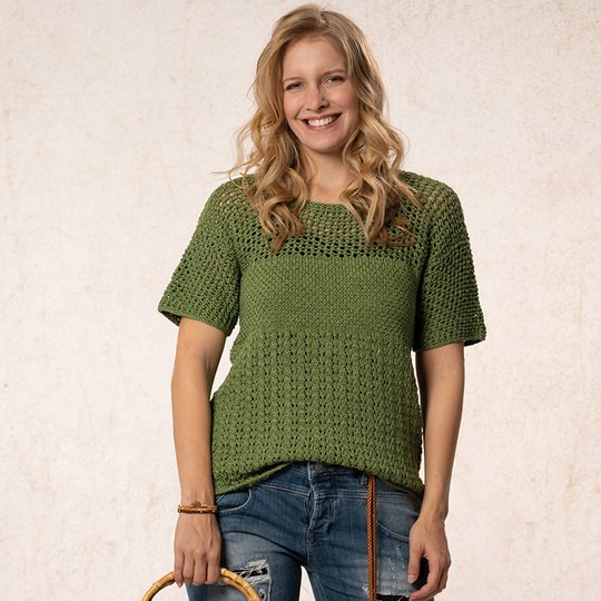 Strickanleitung Damenpulli "Seidenglanz" 762162