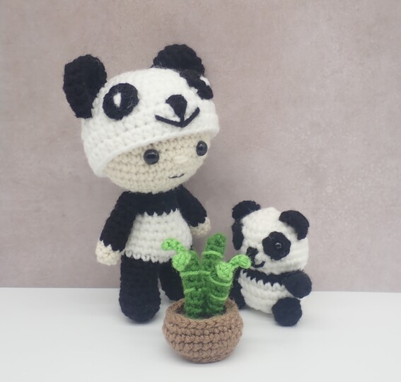 Felton in Panda Costume - Crochet Amigurumi Doll Pattern
