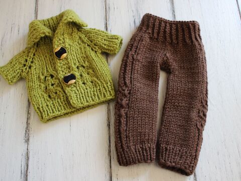 Strickanleitung für Puppengarnitur 01