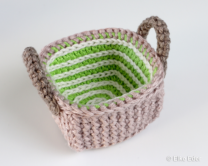 Basket, Utensilo "Spirelli" - Crochet Pattern