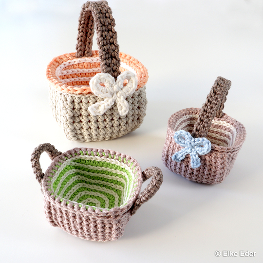 Basket, Utensilo "Spirelli" - Crochet Pattern