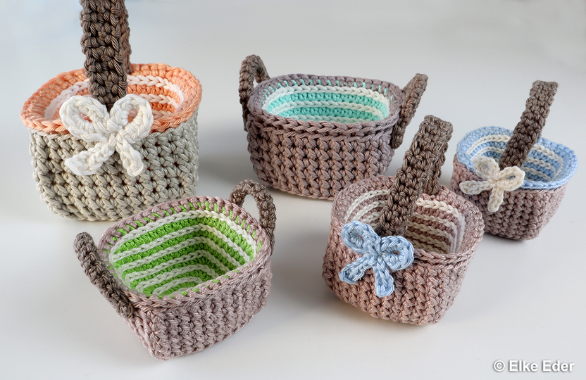 Basket, Utensilo "Spirelli" - Crochet Pattern