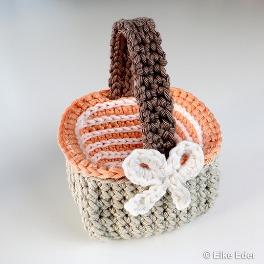 Basket, Utensilo "Spirelli" - Crochet Pattern