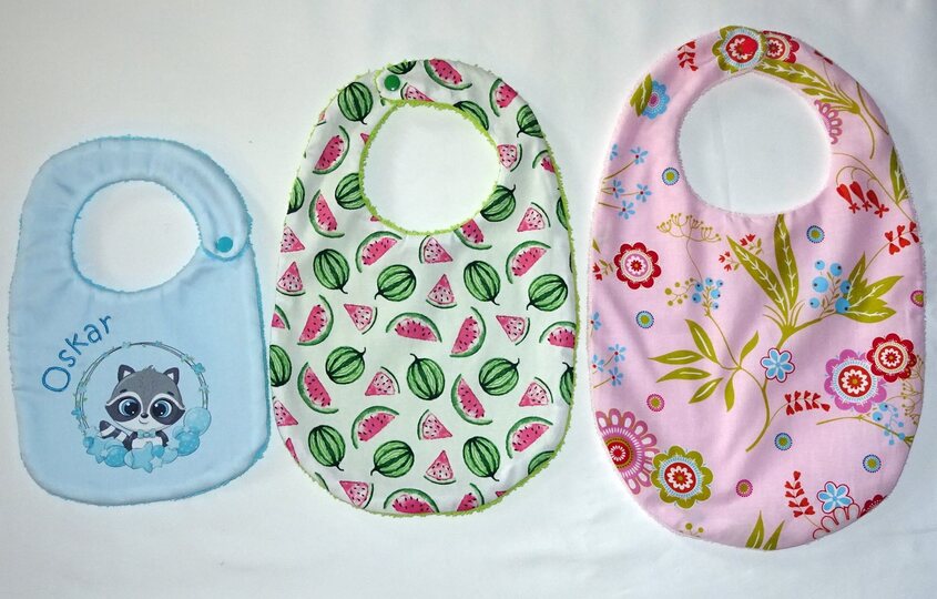 Lätzchen nähen in 3 Größen und 3 Varianten