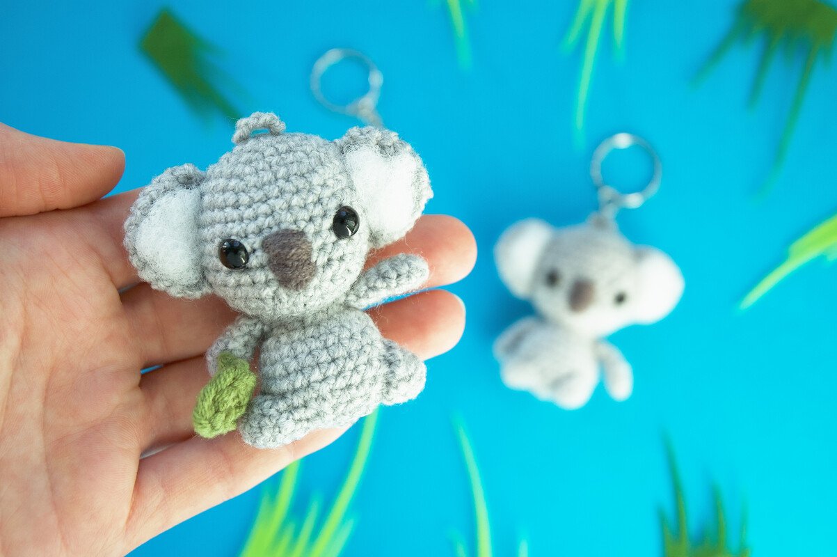 Kenny der Koala Schlüsselanhänger Amigurumi Häkelanleitung