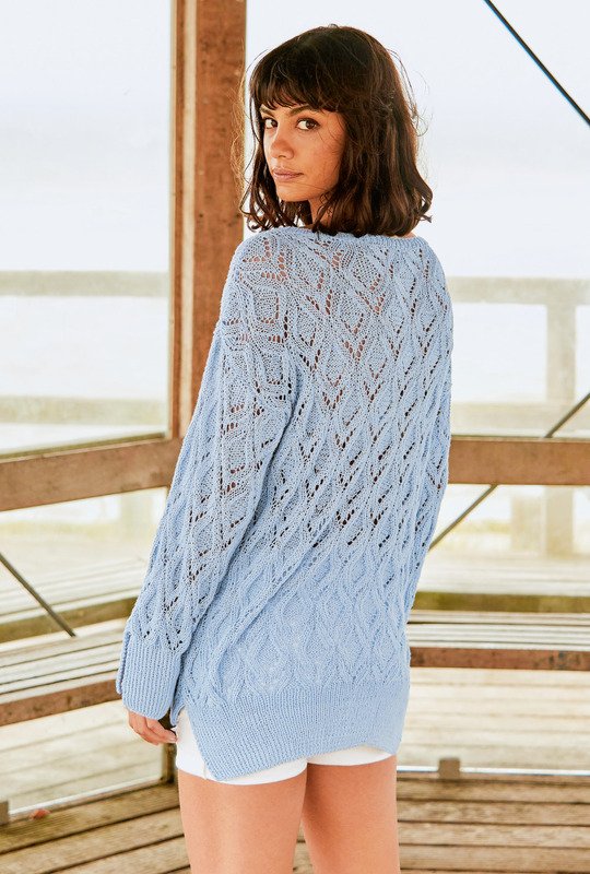 Strickanleitung: Lässiger Sommerpulli mit raffinierten Seitenschlitzen - Bild 2