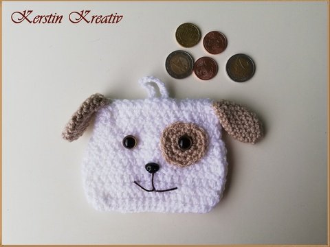 Häkelanleitung - Felix das kleine Sparhündchen/ oder Knopfaufbewahrung