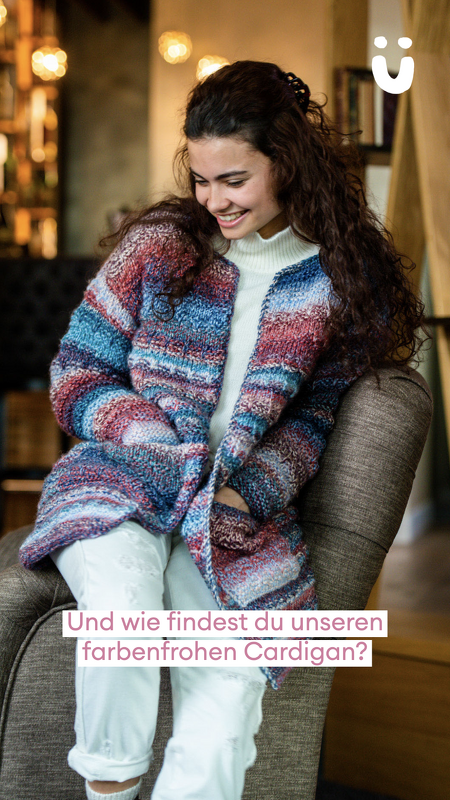 Anleitung Cardigan/Strickjacke mit großen Taschen zum einkuscheln