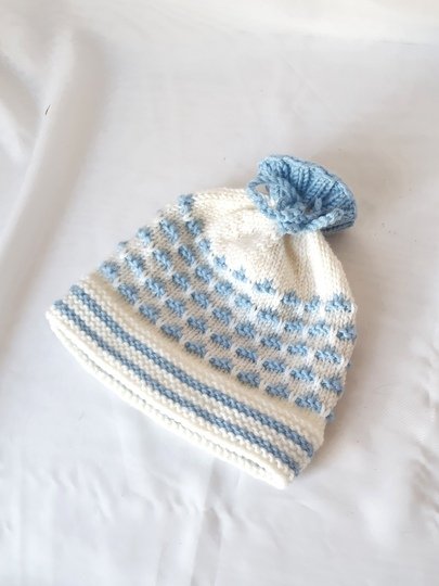 Strickanleitung Babymütze, Baby-Mütze ca. 0 - 6 Monate  #296