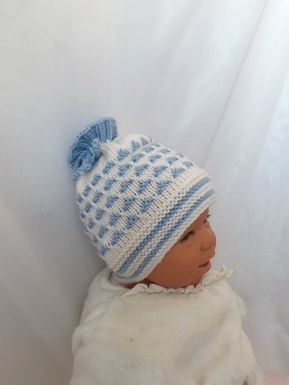 Strickanleitung Babymütze, Baby-Mütze ca. 0 - 6 Monate  #296