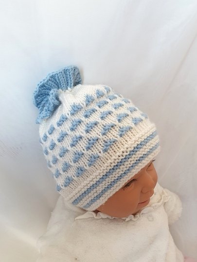 Strickanleitung Babymütze, Baby-Mütze ca. 0 - 6 Monate  #296