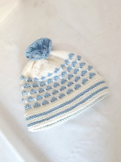 Strickanleitung Babymütze, Baby-Mütze ca. 0 - 6 Monate  #296