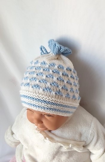 Strickanleitung Babymütze, Baby-Mütze ca. 0 - 6 Monate  #296