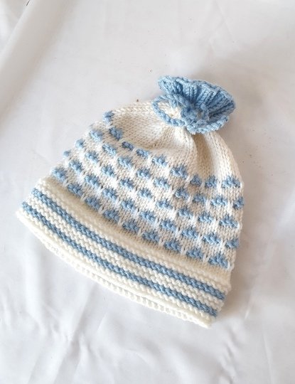 Strickanleitung Babymütze, Baby-Mütze ca. 0 - 6 Monate  #296