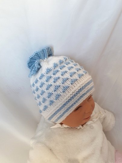 Strickanleitung Babymütze, Baby-Mütze ca. 0 - 6 Monate  #296