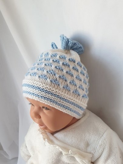 Strickanleitung Babymütze, Baby-Mütze ca. 0 - 6 Monate  #296
