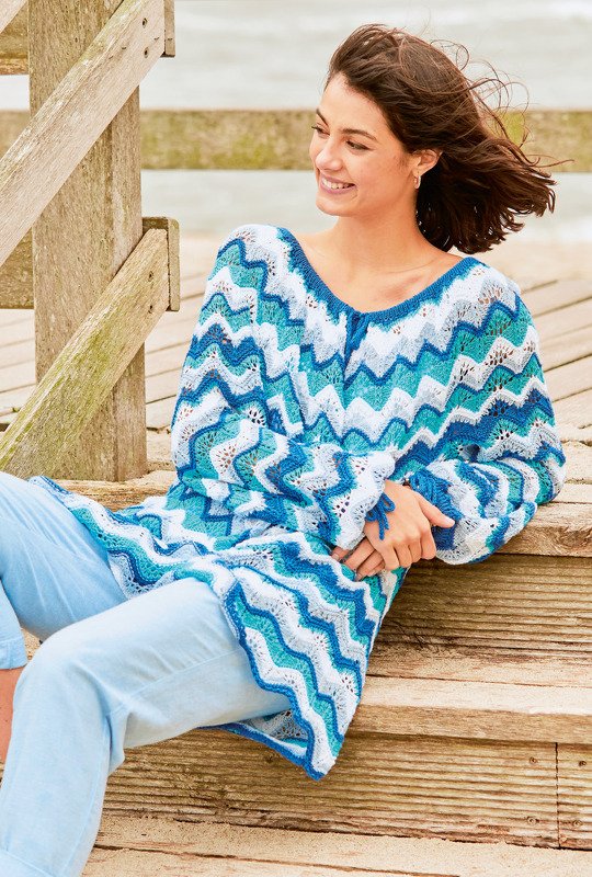 Strickanleitung: Tunika im Zackenmuster