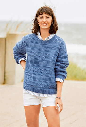 Strickanleitung: Sportiver Allrounder im Mustermix