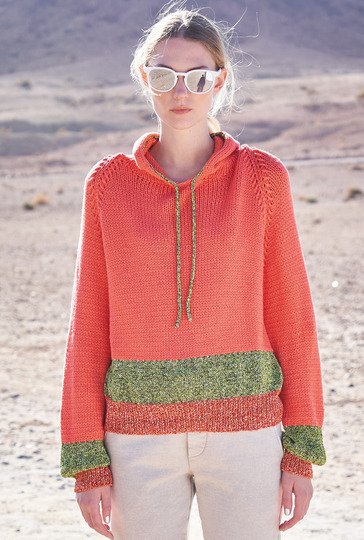 Strickanleitung: Sportiver Hoody mit edlem Touch