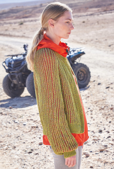 Strickanleitung: Zweifarbiger Cardigan im Patentmuster