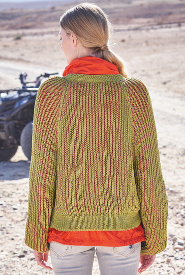 Strickanleitung: Zweifarbiger Cardigan im Patentmuster