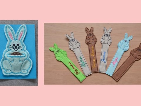 ITH Stickdatei Hase Hopsi für den 13x18 Rahmen