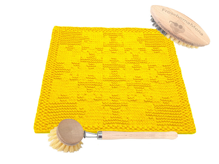 dekoratives Ganzjahres-Spültuch „Puzzle“ für jeden Anlass Strickanleitung