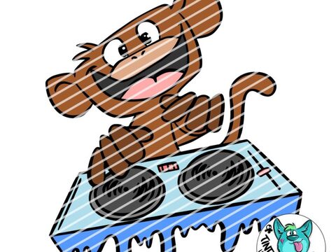 Cutting File "DJ Monkey"