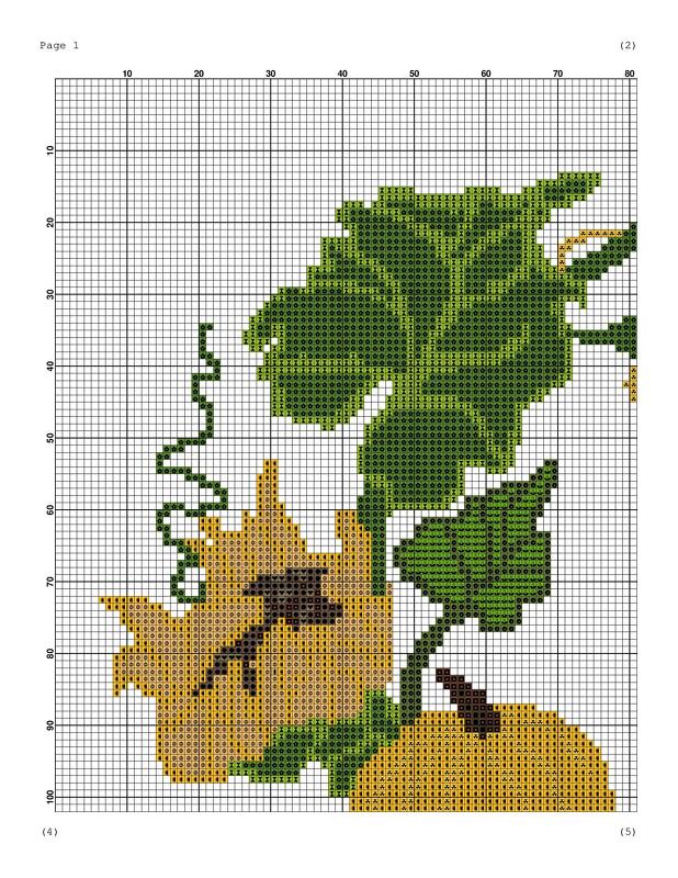 Pumpkin wreath cross stitch pattern - Image 3