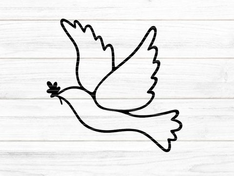 Taube Kontur Plotterdatei SVG DXF FCM