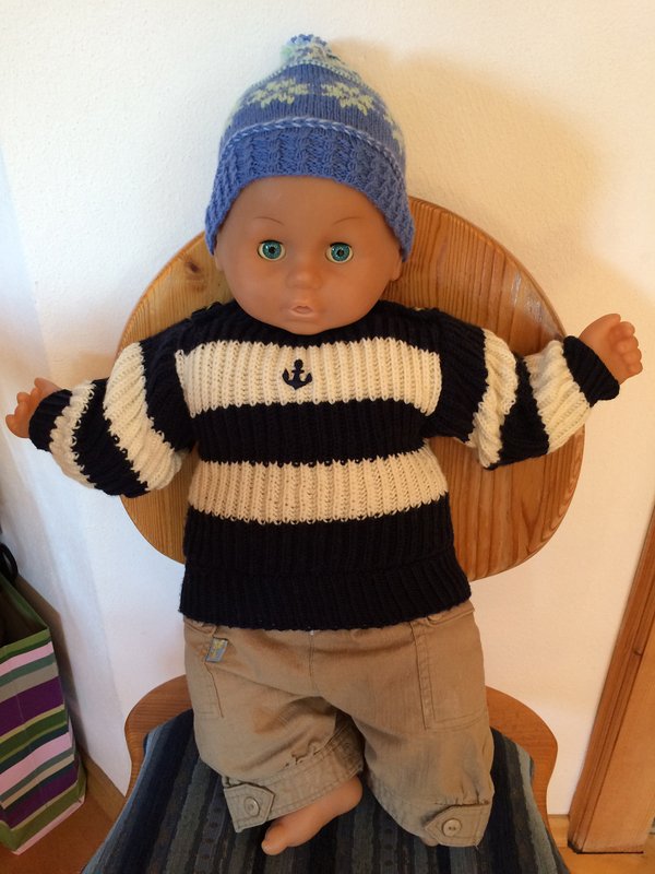 Anleitung Seemannspulli für Babys 3 bis 6 Monate - Bild 5