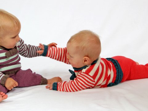 Strickanleitung Set "PLAY" - Pullover & Hose, von 0 bis 3 Jahre, Anfänger