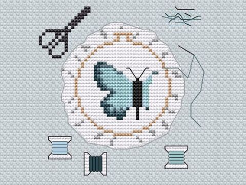 Kreuzstichvorlage Nadelkissen "Stickliebe", ein Unikat für deine Nadeln,PDF