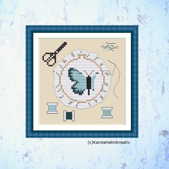 Kreuzstichvorlage Nadelkissen "Stickliebe", ein Unikat für deine Nadeln,PDF