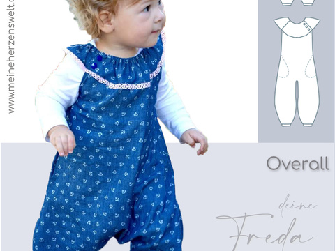Overall Kinder – Schnittmuster Gr. 50-116 – Freda