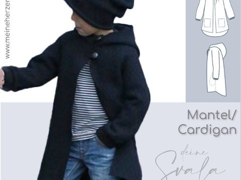 Cardigan Kinder – Schnittmuster Gr. 98-164 – Svala