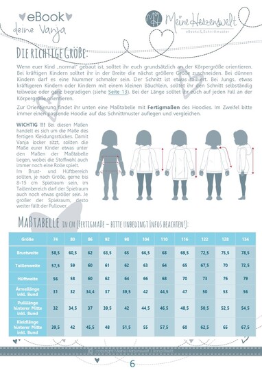 Hoodie Kinder – Schnittmuster Gr. 74-134 – Vanja Kids