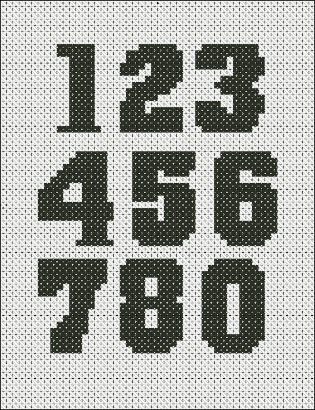 Numbers cross stitch pattern - Image 2