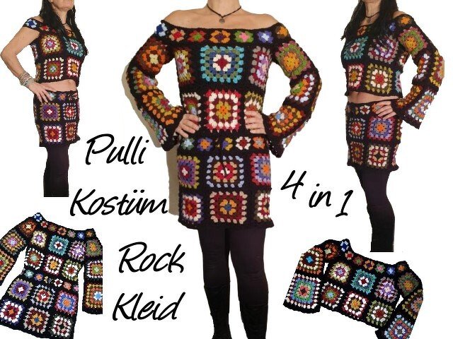 CROCHET PATTERN - 4 in 1 Granny Square